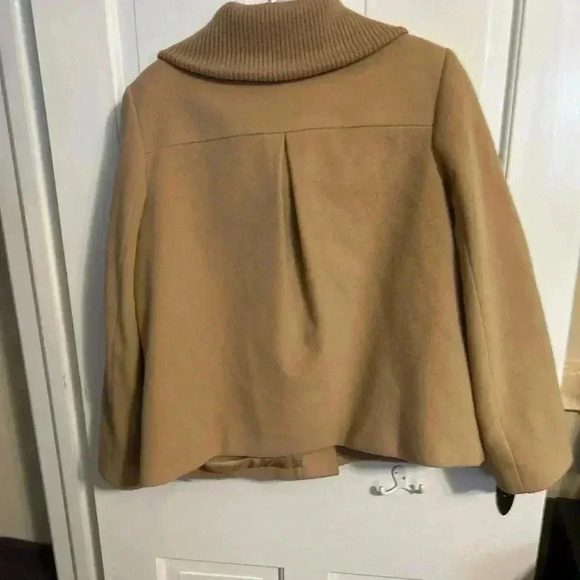 Talbots Women's Wool Blend Pea Coat Jacket Petites Size 10P Cream Winter Lined - Picture 5 of 7